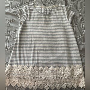 Women’s Rewind Striped Shirt with Lace

size M